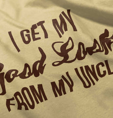 Good Looks From Uncle Romper Bodysuit-Direct To Garment Print-Brisco Baby
