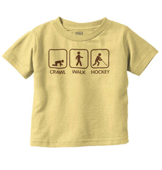 Crawl Walk Hockey Infant Toddler T Shirt-Direct To Garment Print-Brisco Baby