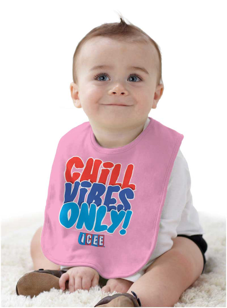 Chill Vibes Only Infant Baby Bib-Direct To Garment Print-Brisco Baby
