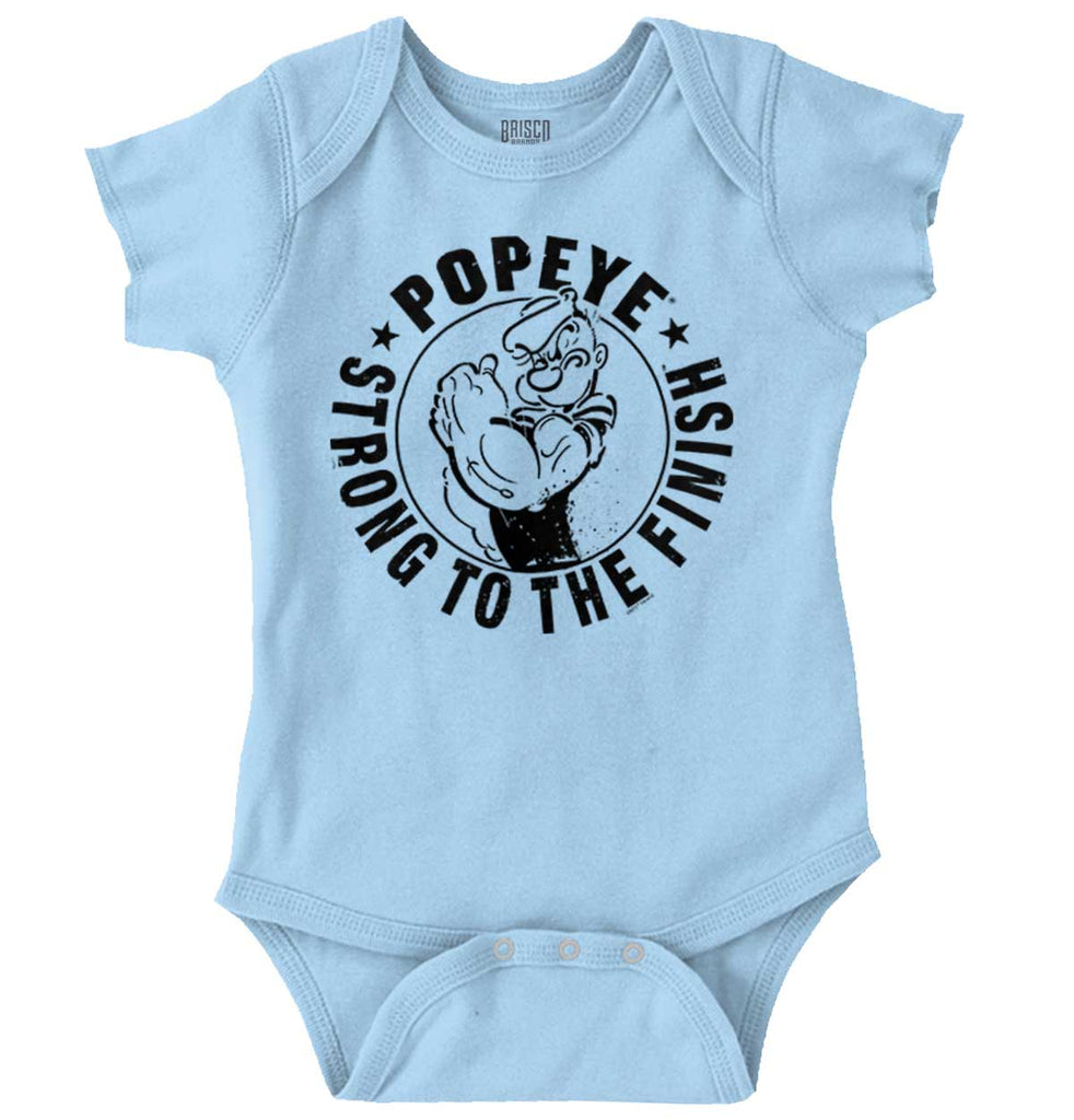 Popeye To The Finish Romper Bodysuit-Direct To Garment Print-Brisco Baby