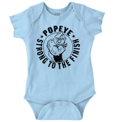 Popeye To The Finish Romper Bodysuit-Direct To Garment Print-Brisco Baby