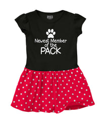 Member of the Pack Baby Polka Dot Skirt Dress-Direct To Garment Print-Brisco Baby