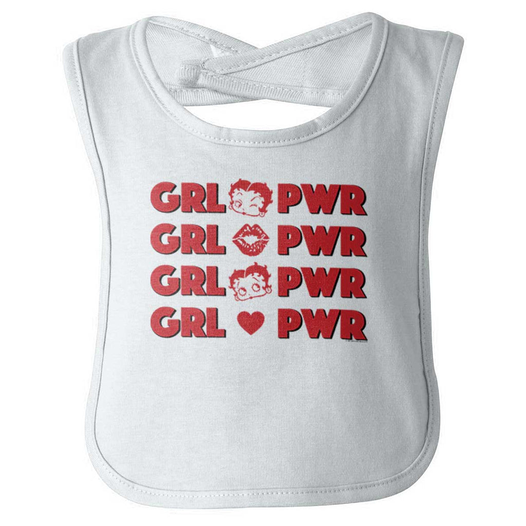 Girl Power Infant Baby Bib-Direct To Garment Print-Brisco Baby