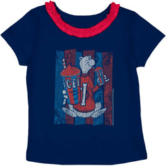 Distressed Icee Toddler Ruffled Trim T-Shirt-Direct To Garment Print-Brisco Baby