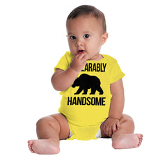 Unbearably Handsome Romper Bodysuit-Direct To Garment Print-Brisco Baby