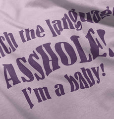 Watch The Language Romper Bodysuit-Direct To Garment Print-Brisco Baby