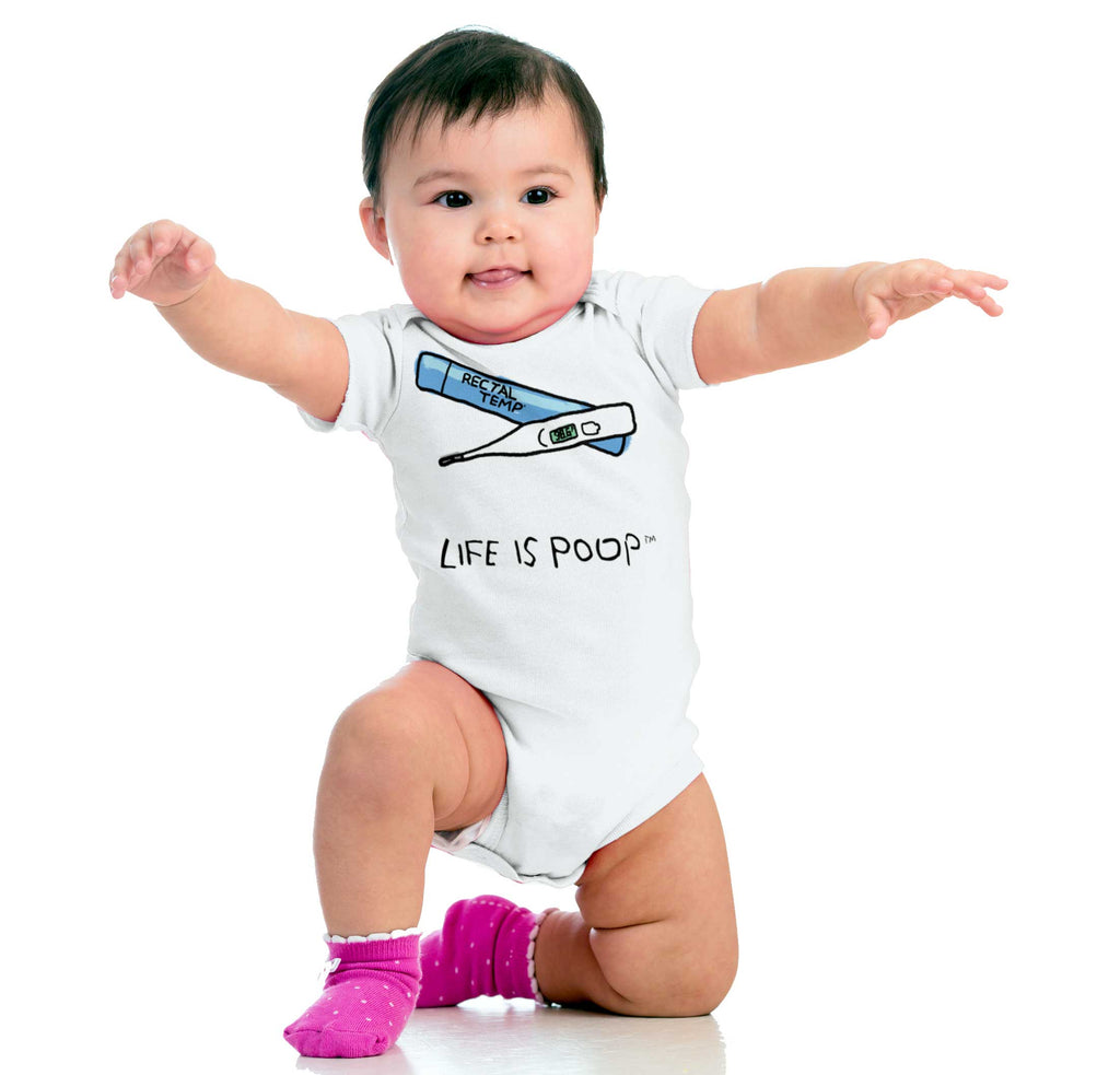 Rectal Thermometer Romper Bodysuit-Direct To Garment Print-Brisco Baby