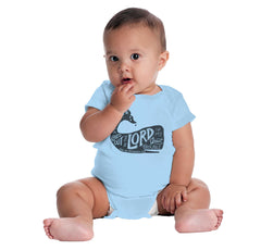 Jesus Whale Romper Bodysuit-Direct To Garment Print-Brisco Baby