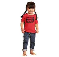 Does Your Papa Lift? Infant Toddler T Shirt-Direct To Garment Print-Brisco Baby