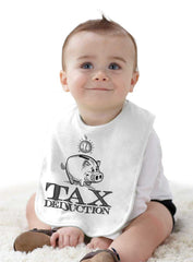 Cutest Tax Deduction Infant Baby Bib-Direct To Garment Print-Brisco Baby