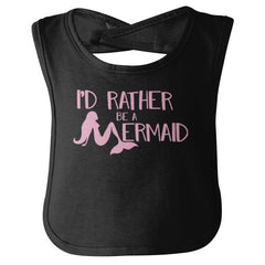 Rather Be A Mermaid Infant Baby Bib-Direct To Garment Print-Brisco Baby