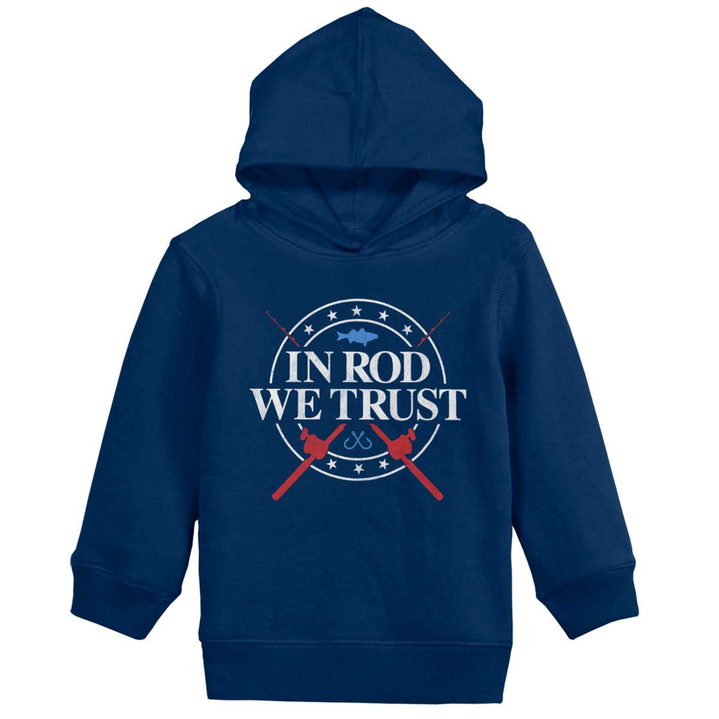 In Rod We Trust Pullover Hoodie-Direct To Garment Print-Brisco Baby