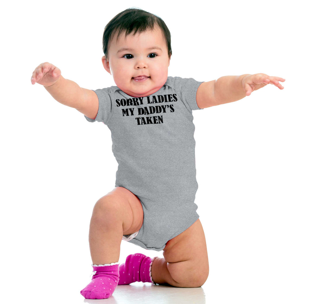 Daddy's Taken Romper Bodysuit-Direct To Garment Print-Brisco Baby