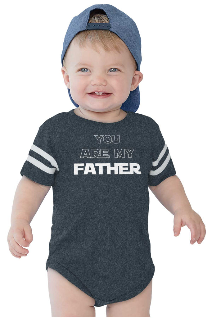 You Are My Father Football Romper Bodysuit-Direct To Garment Print-Brisco Baby
