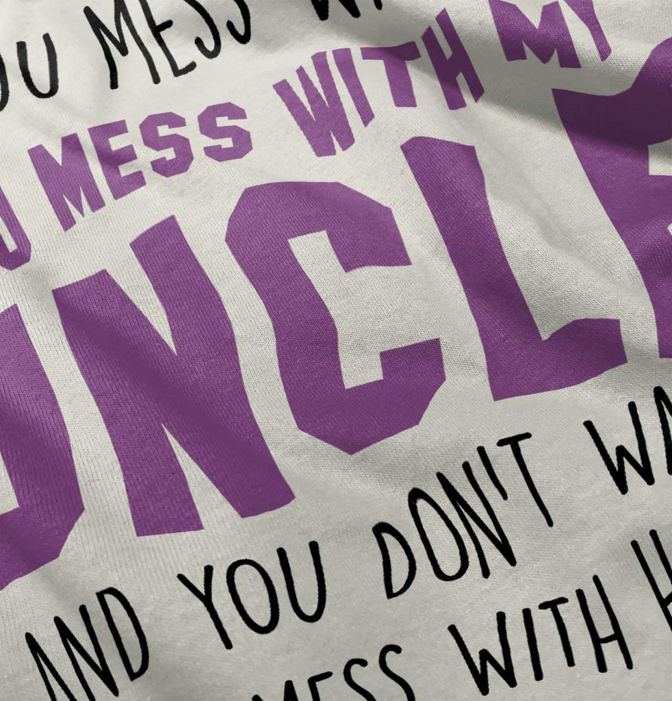 Mess With My Uncle Baby Striped Skirt Dress-Direct To Garment Print-Brisco Baby