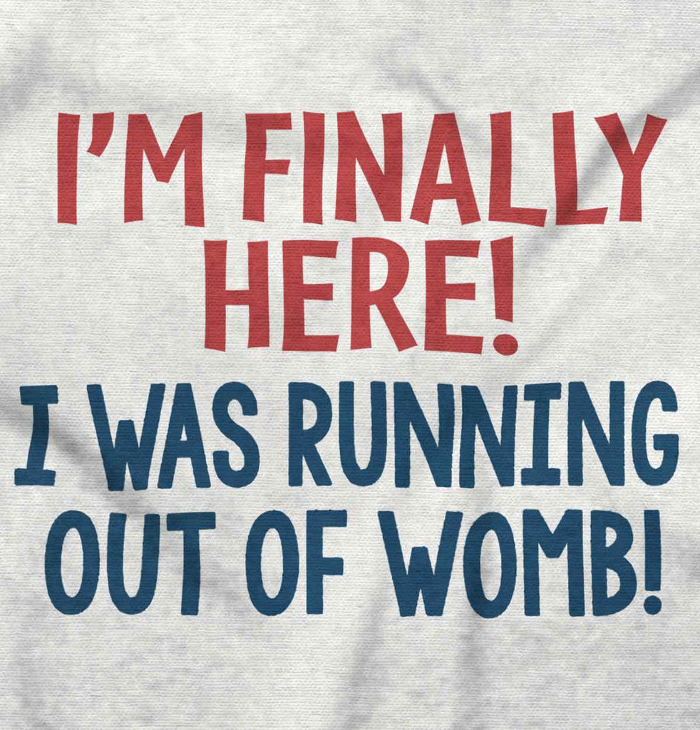 Running Out of Womb Romper Bodysuit-Direct To Garment Print-Brisco Baby