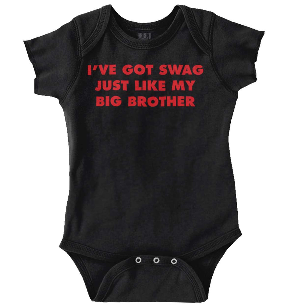 Got Swag Like Big Brother Romper Bodysuit-Direct To Garment Print-Brisco Baby