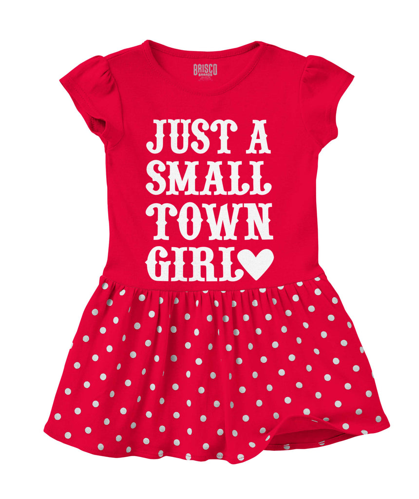 Small Town Girl Baby Polka Dot Skirt Dress-Direct To Garment Print-Brisco Baby