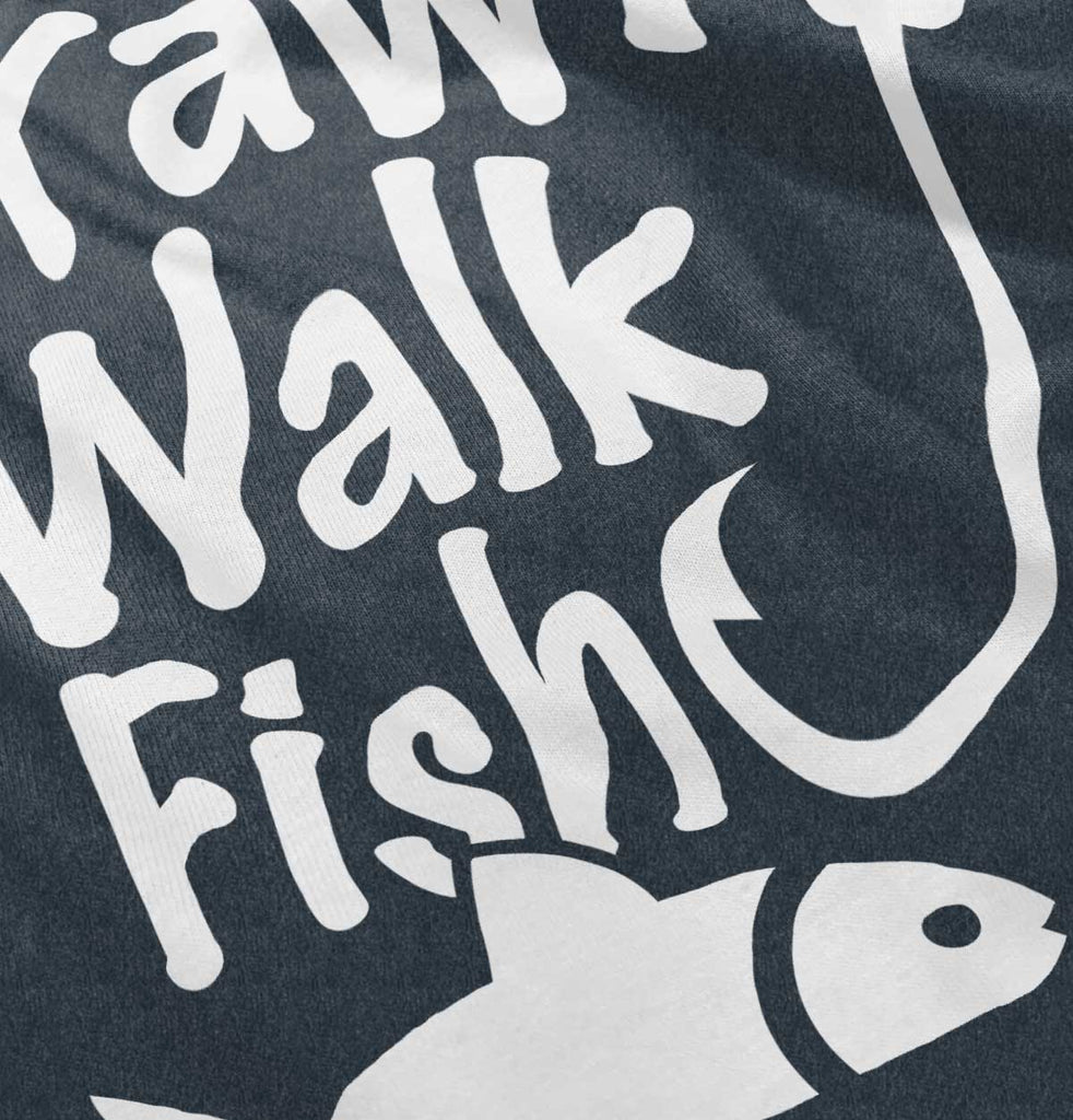 Crawl Walk Fish Football Romper Bodysuit-Direct To Garment Print-Brisco Baby