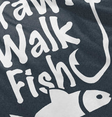 Crawl Walk Fish Football Romper Bodysuit-Direct To Garment Print-Brisco Baby