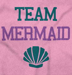 Team Mermaid Infant Baby Bib-Direct To Garment Print-Brisco Baby