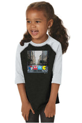 The Beatles Pac-Man Toddler Baseball-Direct To Garment Print-Brisco Baby