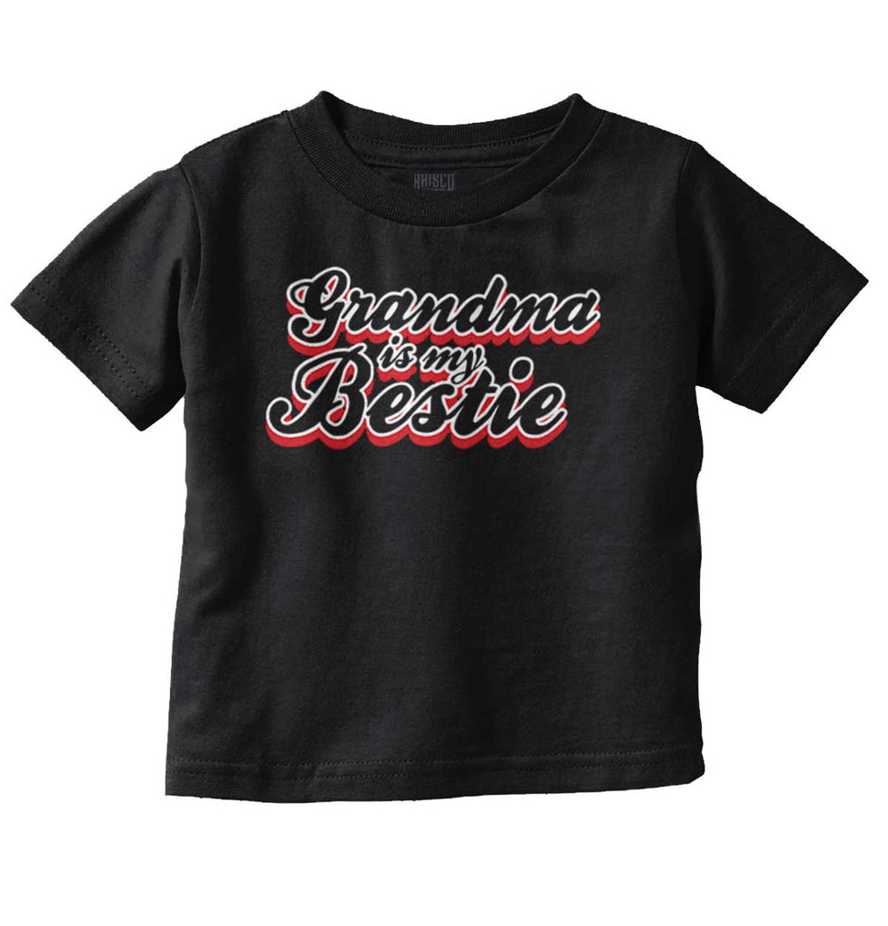 Grandma Bestie Infant Toddler T Shirt-Direct To Garment Print-Brisco Baby