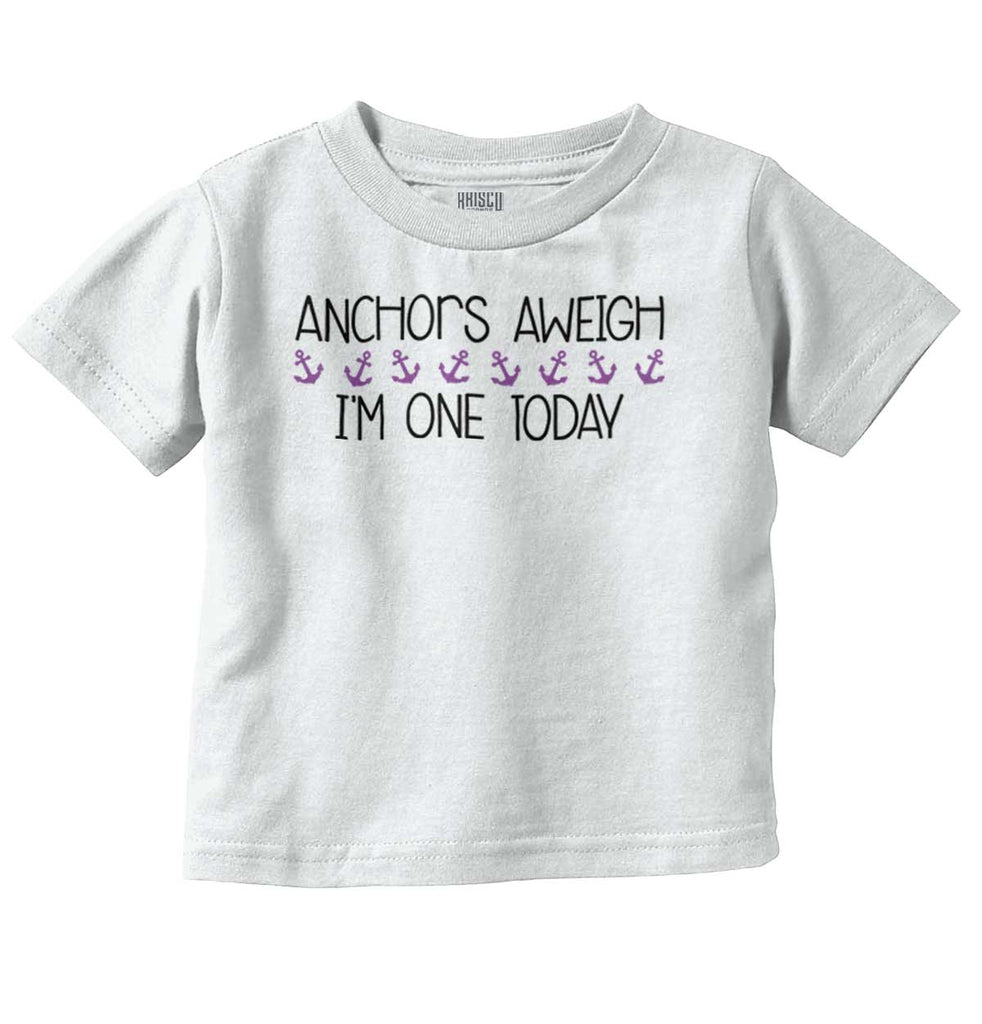Anchors Aweigh Infant Toddler T Shirt-Direct To Garment Print-Brisco Baby