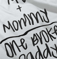 One Broke Daddy Romper Bodysuit-Direct To Garment Print-Brisco Baby