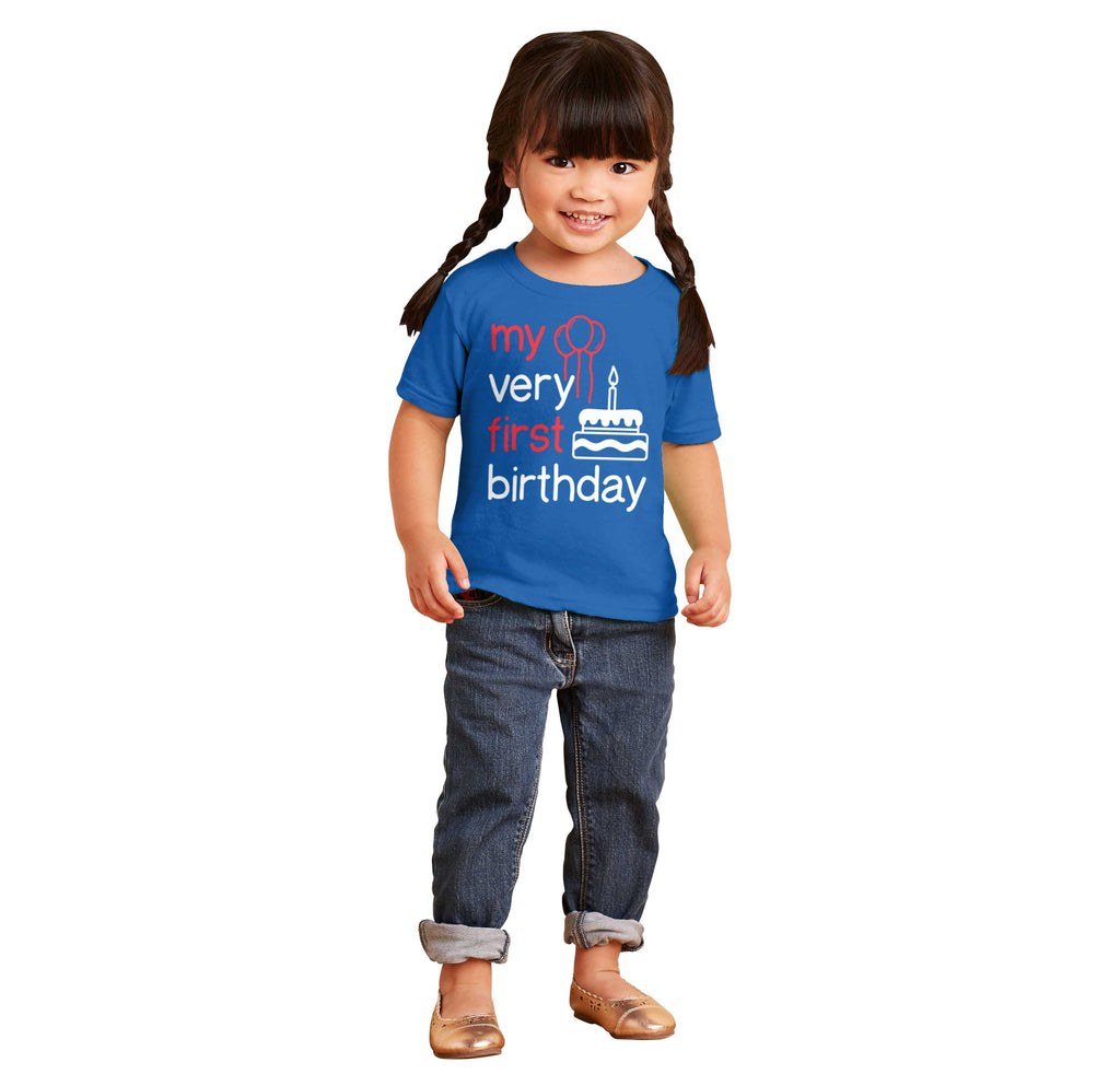 Very First Birthday Infant Toddler T Shirt-Direct To Garment Print-Brisco Baby