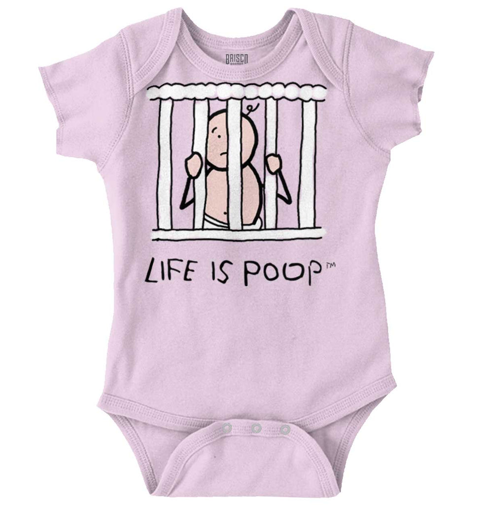 Jail Crib Romper Bodysuit-Direct To Garment Print-Brisco Baby