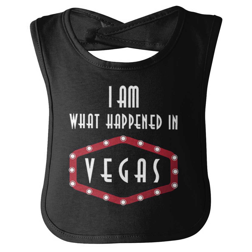 Happened In Vegas Infant Baby Bib-Direct To Garment Print-Brisco Baby