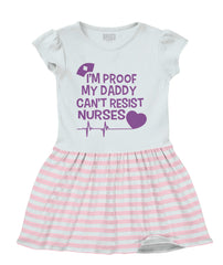 Can't Resist Nurses Baby Striped Skirt Dress-Direct To Garment Print-Brisco Baby