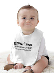 Grandma Definition Infant Baby Bib-Direct To Garment Print-Brisco Baby
