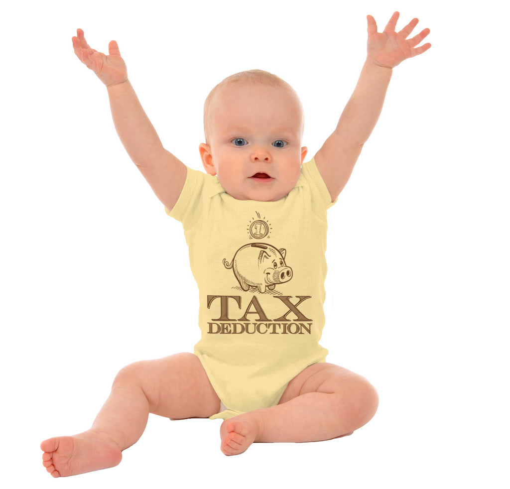 Cutest Tax Deduction Romper Bodysuit-Direct To Garment Print-Brisco Baby