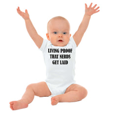 Nerds Get Laid Romper Bodysuit-Direct To Garment Print-Brisco Baby