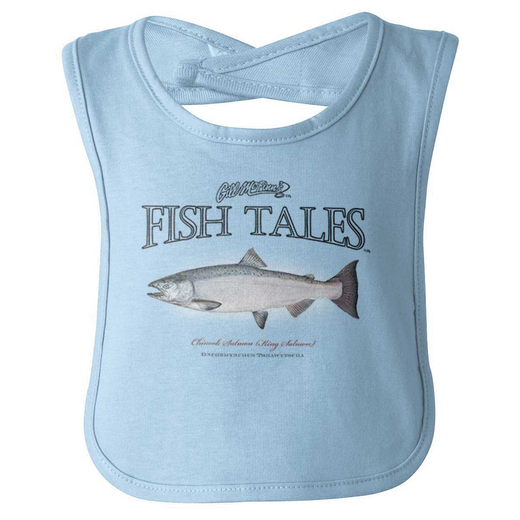 Chinook Salmon Infant Baby Bib-Direct To Garment Print-Brisco Baby