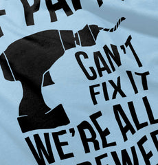 Papa Can't Fix We're Screwed Romper Bodysuit-Direct To Garment Print-Brisco Baby