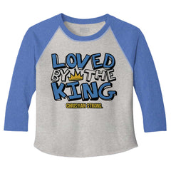 Loved By The King Toddler Baseball-Direct To Garment Print-Brisco Baby