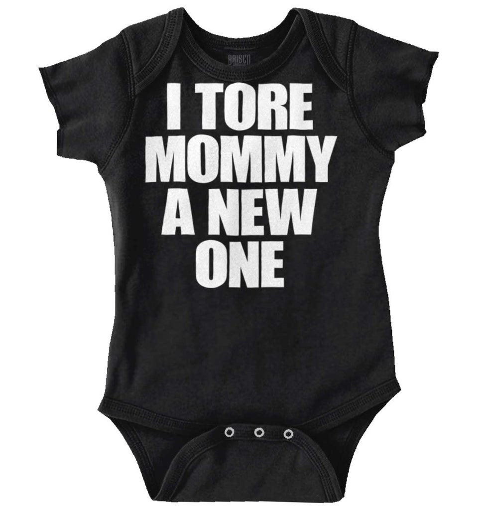 Tore Mommy A New One Romper Bodysuit-Direct To Garment Print-Brisco Baby