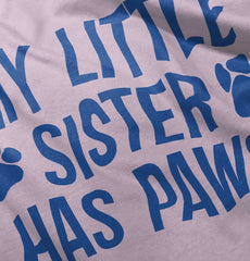 My Little Sister Has Paws Infant Baby Bib-Direct To Garment Print-Brisco Baby
