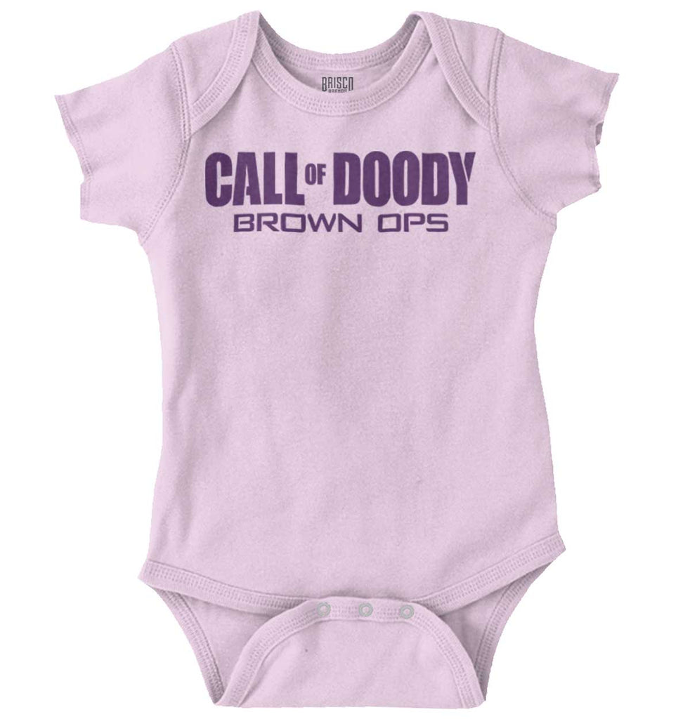 Call Of Doody Romper Bodysuit-Direct To Garment Print-Brisco Baby