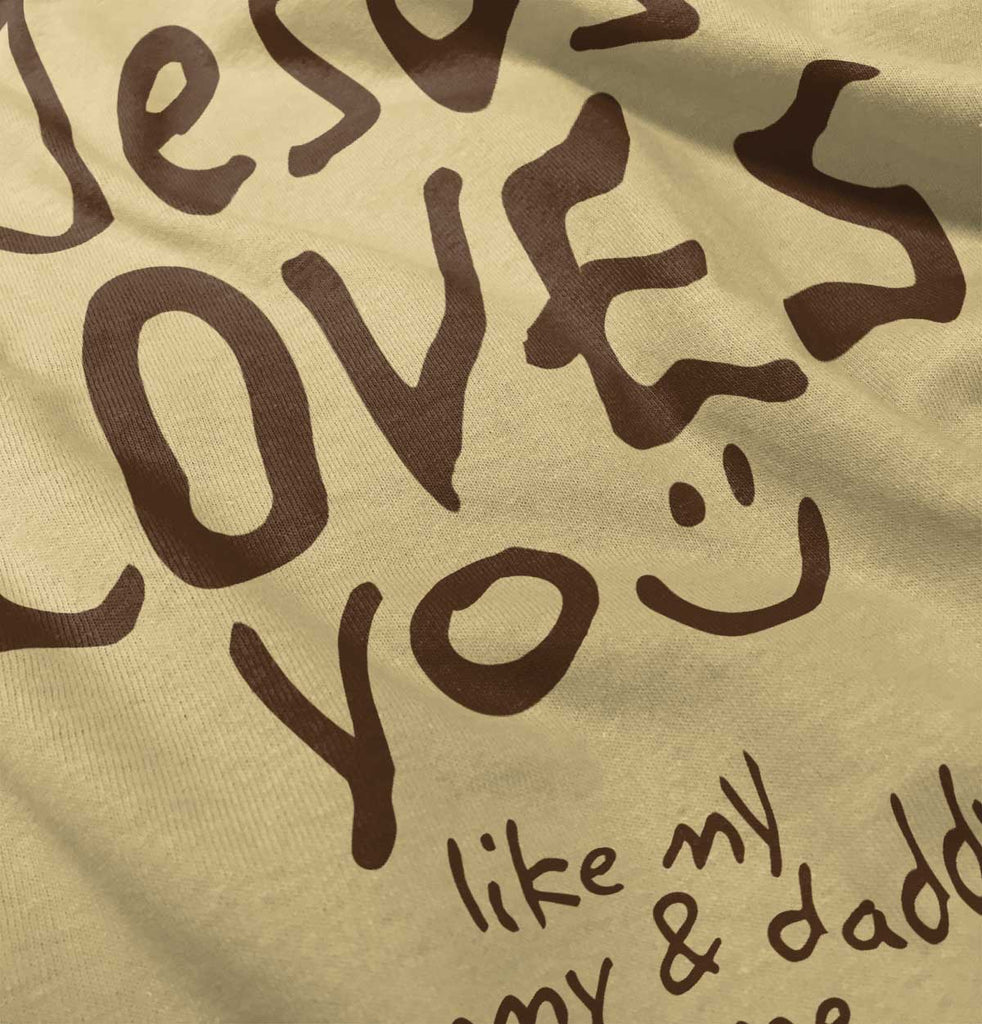 Jesus Loves You Romper Bodysuit-Direct To Garment Print-Brisco Baby