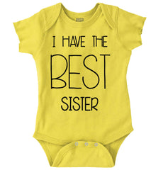 Have The Best Sister Romper Bodysuit-Direct To Garment Print-Brisco Baby