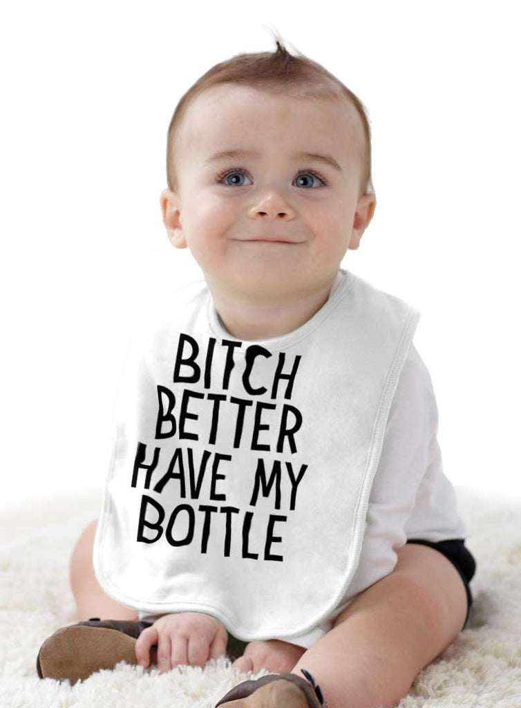 My Bottle Infant Baby Bib-Direct To Garment Print-Brisco Baby