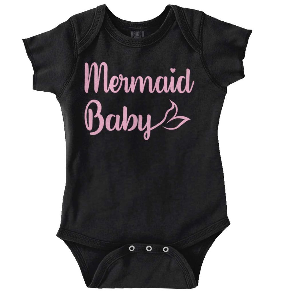 Mermaid Baby Romper Bodysuit-Direct To Garment Print-Brisco Baby