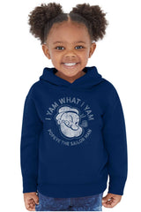 I Yam What I Yam Toddler Pullover Hoodie-Direct To Garment Print-Brisco Baby