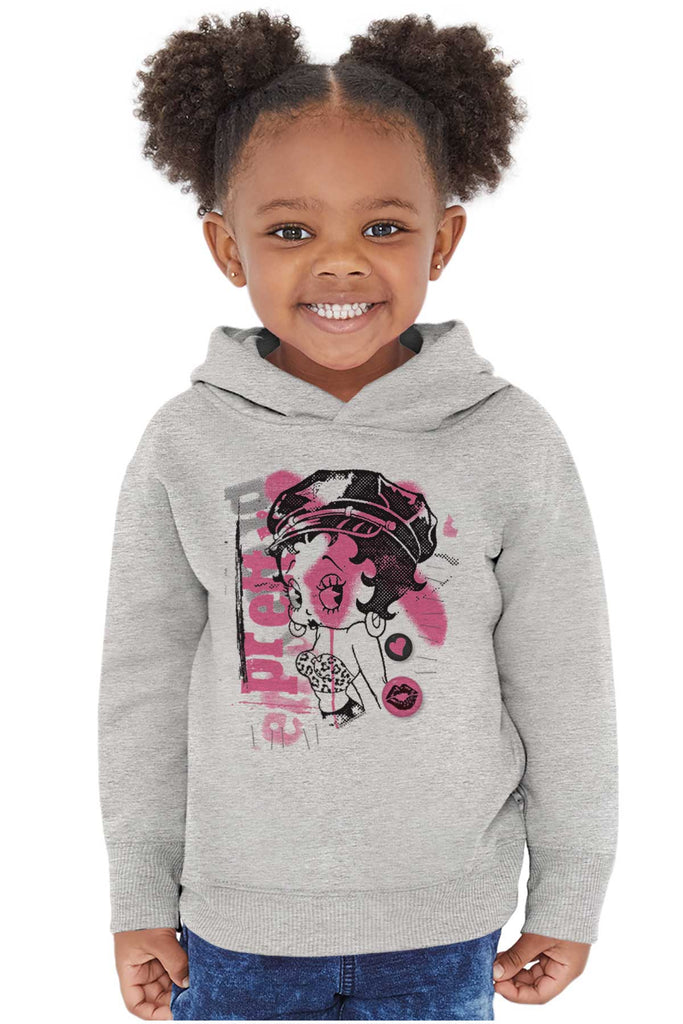 Pinup Betty Toddler Pullover Hoodie-Direct To Garment Print-Brisco Baby