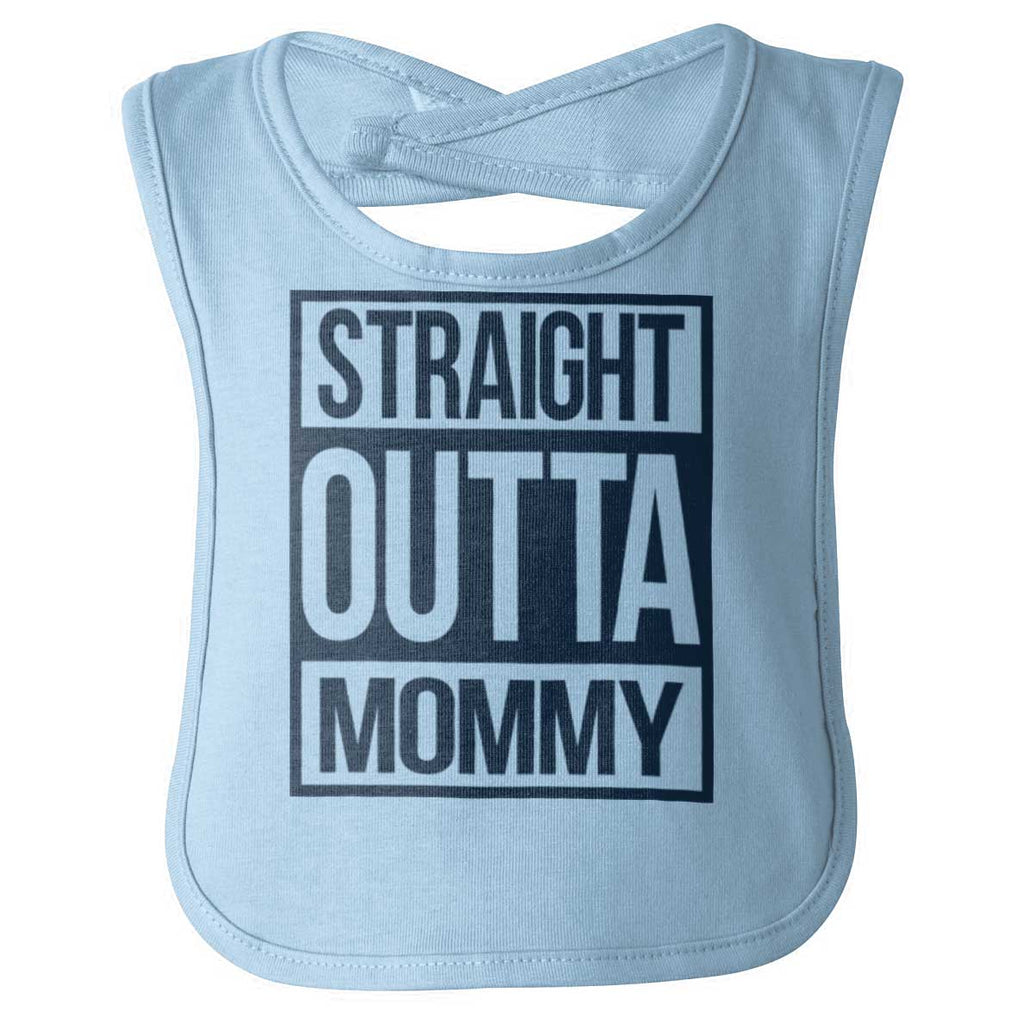 Straight Outta Mommy Infant Baby Bib-Direct To Garment Print-Brisco Baby
