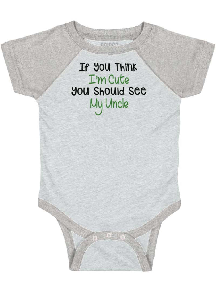 See My Uncle Raglan Romper Bodysuit-Direct To Garment Print-Brisco Baby